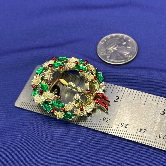 VTG Gerry’s Christmas Wreath Brooch - Picture 5 of 8